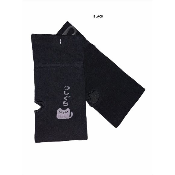 Two pairs cotton cat fingerless gloves - Picture 6 of 8